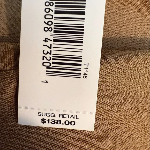 DKNY Silk Camel long sleeve blouse - Picture 5 of 7